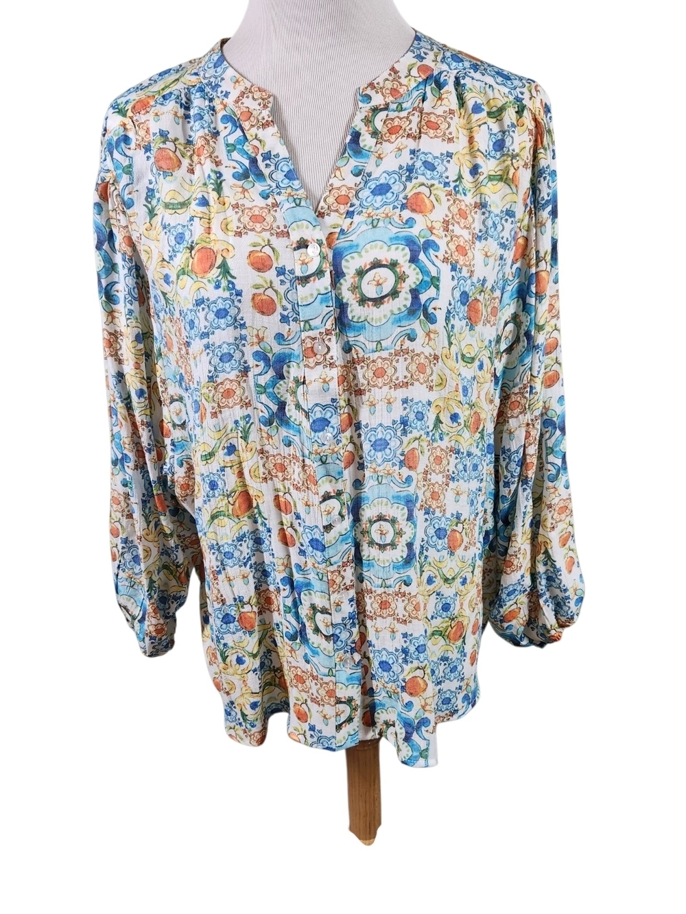 NWT Zac & Rachel Lightweight Button Up Shirt Women's Size X-Large